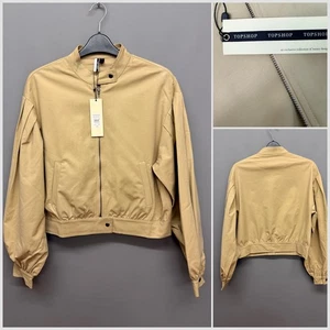 NEW TOPSHOP Women's Beige Lightweight COTTON Jacket UK 12 EUR 40 RRP £49 - Picture 1 of 15