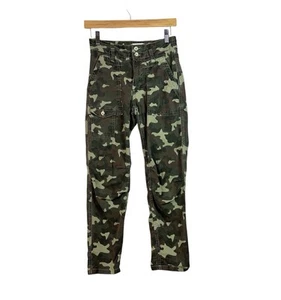 Anthropologie ‘The Wanderer’ Green Camo Cargo Pants Relaxed Fit Size 25 - Picture 1 of 12
