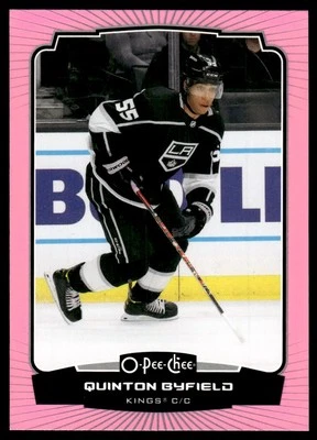 2022-23 O-Pee-Chee Neon Pink Border Quinton Byfield 56/75 Los Angeles Kings #68 - Image 1 of 2