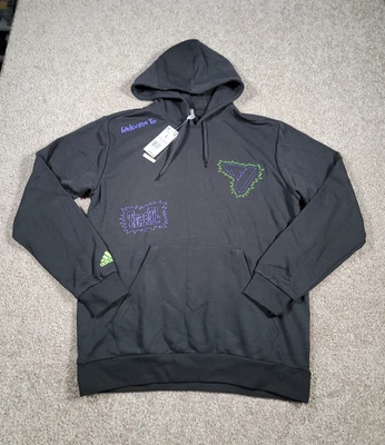 Adidas Trae Young Hoodie Sweatshirt Mens Large Black NBA Atlanta Hawks NWT $90 - Image 1 of 4