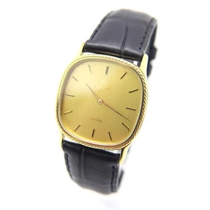 Omega De Ville Watch Vintage Gold Men's 30mm Quartz Square Swiss Made - Picture 1 of 15