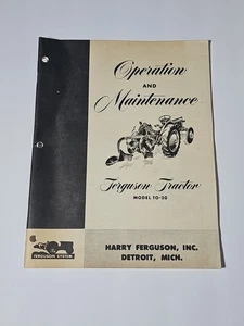 Manual de operación y mantenimiento del tractor Ferguson TO-20 1949 1976 impresión - Imagen 1 de 2