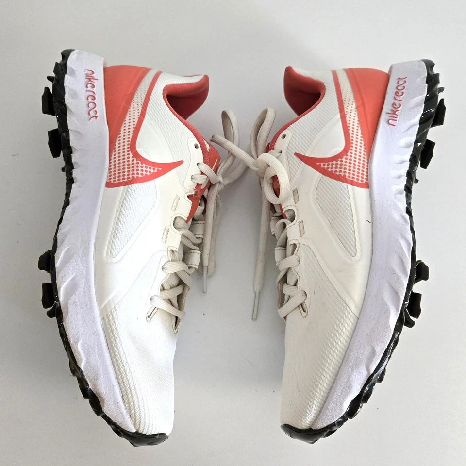 Nike React Infinity Pro Golf Shoes – White/Coral – Men’s Size 7 - Image 1 of 4