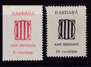 España - Guerra Civil - Barbará - Edifil 1-2 - Ajut Refugiats - MH - Bild 1 von 2