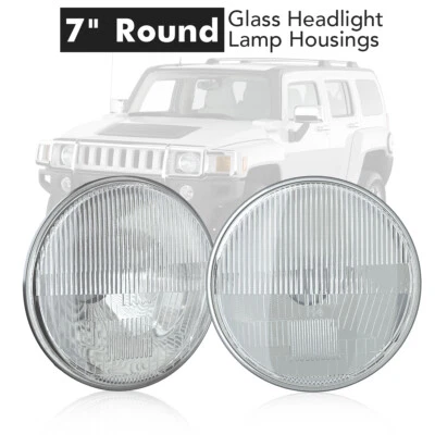 Para Jeep Wagoneer 1963-1978 7" FARO redondo viga sellada carcasa de vidrio H6024 Foto 1 de 4