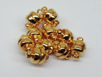 MAGNETIC CLASPS  11x7mm Barrel  Drum  Magnets 5 Colors Silver Gold Antique Black - Image 1 of 4