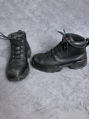 Botas femininas Red Wing 8 D WIDE biqueira de aço preta 5” couro com cadarço trabalho à prova d'água - Imagem 1 de 4