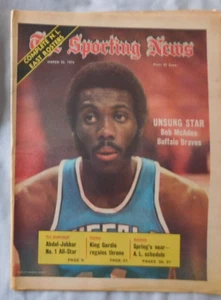 Bob McAdoo Buffalo Braves March 23 1974 The Sporting News No Label Ex - Picture 1 of 1