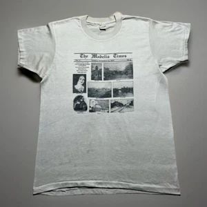 Vintage 80s Madelia Times Newspaper Minnesota Murder Article Photo Shirt Size XL - Bild 1 von 9