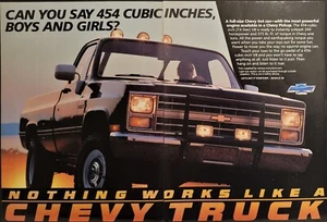 Pubblicità Chevrolet 4x4 Pick Up 1982 Personalizzata Deluxe Truck 2p Stampa - Foto 1 di 1
