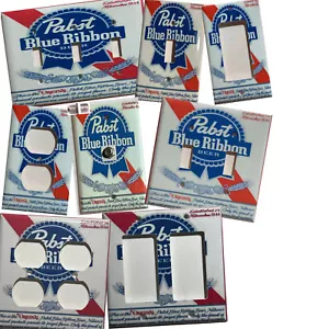 Pabst Blue Ribbon Beer Light Switch Outlet wall Cover Plate Home Decor - Picture 1 of 45