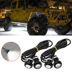 4X White Waterproof LED Rock Light For JEEP SUV Off-Road Truck Underbody Trail  - Picture 1 of 10