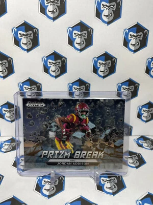 2023 PANINI PRIZM BREAK JORDAN ADDISON ROOKIE CARD #PB-8 USC TROJANS - Image 1 of 2