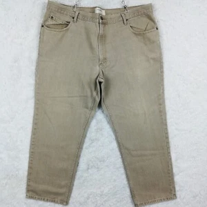 L.L. Bean Double L Mens Jeans Classic Fit Straight Leg Denim Sand Tan Wash 44x29 - Picture 1 of 10