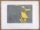 Gravure Gustave SINGIER (1909-1984) Composition Abstraite Jaune Rouge EA 1960