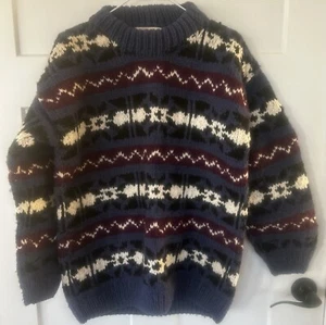 Gypsy Rose/Made From the Earth-Wear in Peace" Handmade 100% Wool Sweater L/XL - Picture 1 of 7