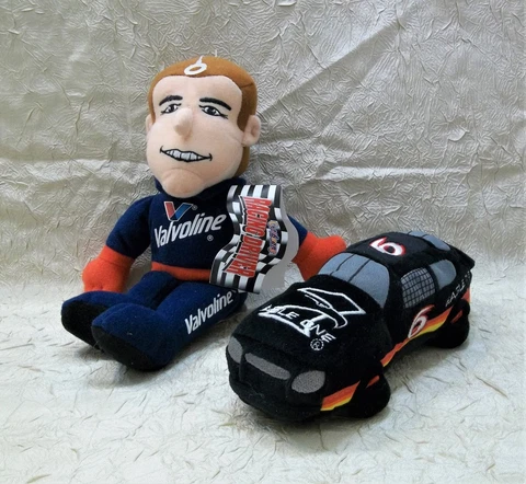 Mark Martin Valvoline 10" NASCAR Plush with 8" Eagle One Car Cool Beans Brand Cover