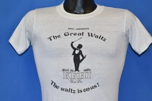 vtg 80s KKHI THE GREAT WALTZ OCT 25 1983 WALTZ IS ON US t-shirt EXTRA SMALL XS - Picture 1 of 3
