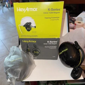 New HexArmor 17-18002 K-Series Ceros K2M Magnetic Earmuff works with face sheild - Picture 1 of 6