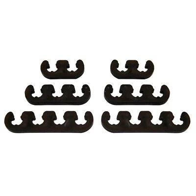 Black Plastic Universal Spark Plug Wire Looms 7/8/9mm  Separator Chevy Ford  V8 Foto 1 de 3