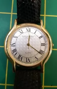 GEOFFREY BEENE 227-VX51 Genuine Leather Quartz Analog Women's Watch New Battery - Picture 1 of 5