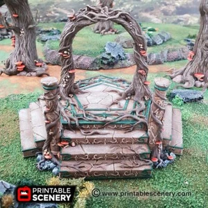 Terreno de juego - Elven Portal - Warhammer DnD Pathfinder LOTR Elder Scrolls - Imagen 1 de 8