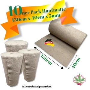 10x Hanfmatte, Nagerteppich 130cmx40cmx5mm für Kaninchen, Nager, Stall, Einstreu - Bild 1 von 7