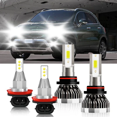 Faro LED alto bajo + bombillas antiniebla súper brillantes para Fiat 500X 2016-2023 Foto 1 de 4