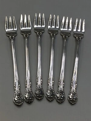 King Edward - Gorham Juego de 6 tenedores de cóctel de mariscos de plata esterlina 5,25", mono Foto 1 de 4