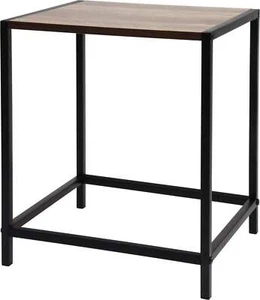 Beistelltisch Metall Holz Couchtisch Kaffeetisch Tisch Nachttisch schwarz Indoor - Bild 1 von 1