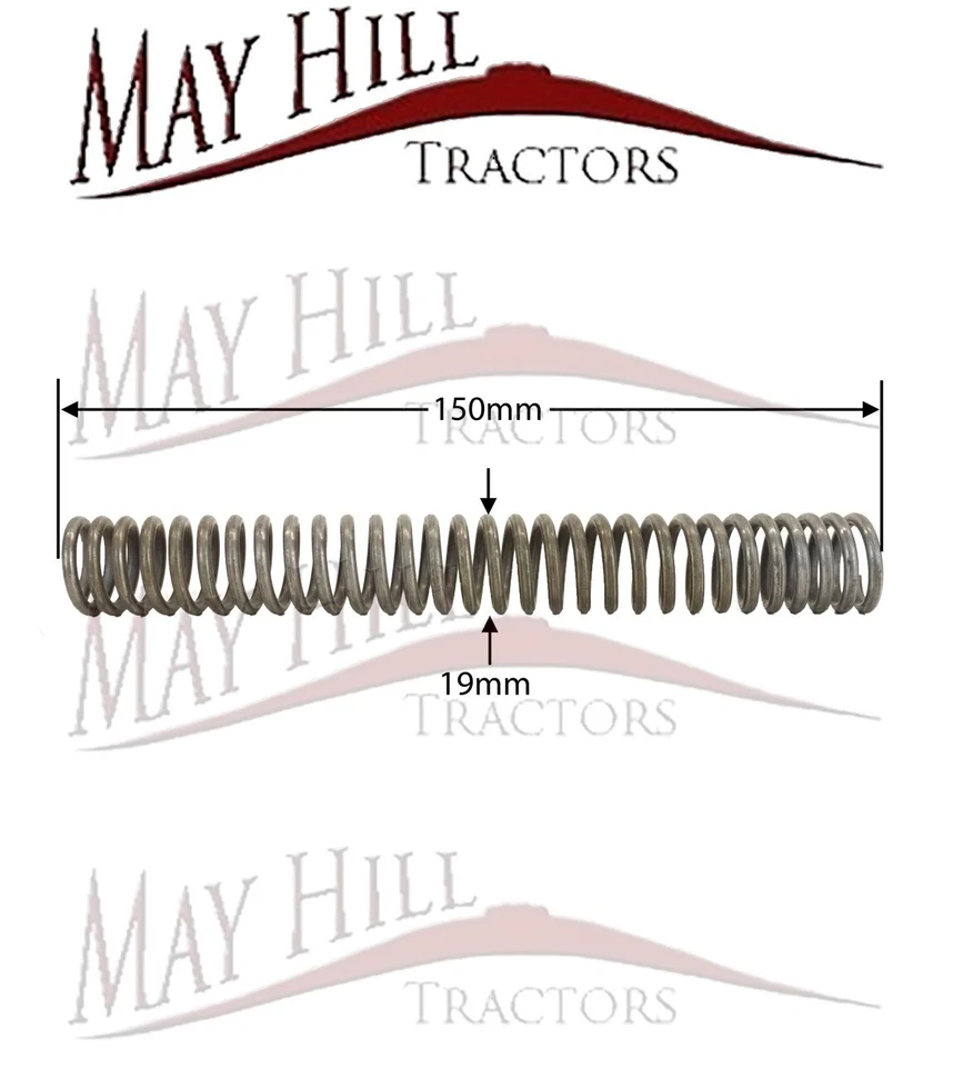 MAYHILL TRACTORS Compression Spring 19mm Diameter, Wire Ø2.64mm, Length: 150mm.