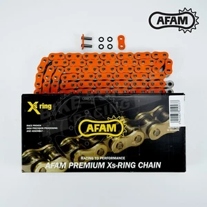 Afam Upgrade Orange 520 Pitch 112 Link Chain fits Suzuki TS250X RH 1985-1989 - Picture 1 of 1