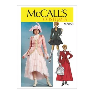 McCalls Sewing Pattern 7853 Misses Edwardian Steampunk Costumes Size 6-14 Uncut - Picture 1 of 1