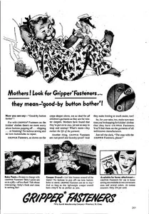 Sujetadores de pinza 1951 anuncio significa botón adiós hermano - Imagen 1 de 1
