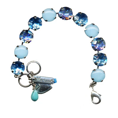 Mariana Bracelet Charming Turquoise & Lt Sapphire Austrian Crystals My Treasu... - Image 1 of 3