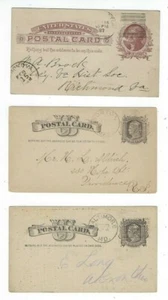 Three Postal Cards, with Leavitt Machine Cancels, Washington, Baltimore & Boston - Picture 1 of 5