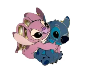 Neu Disney Lilo und Stitch & Angel Umarmung von Neon Tuesday Pinback Trading Pin - Bild 1 von 3