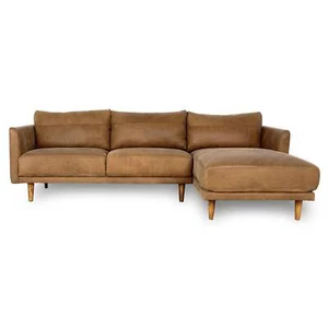Jordie Leather Right Side Facing Chaise Lounge - Picture 1 of 9