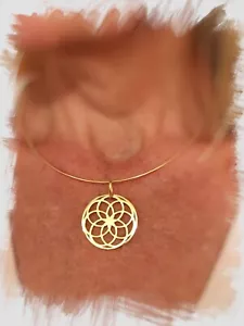Goldanhänger - Mandala - Anhänger - Silber 925 vergoldet - Bild 1 von 5