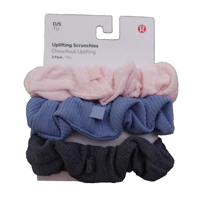 New Lululemon Uplifting Scrunchies 3 Pack STMI/BLWL/OLBL - Image 1 of 3