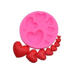 Molde 3D Fondant Pastel Decoración Amor Corazón Silicona Artesanal Azúcar Chocolate - Imagen 1 de 8