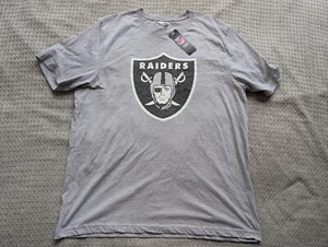 FOCO Las Vega Raiders Shirt Adult 2XL Gray Logo Short Sleeve Crew Neck NWT - Picture 1 of 11