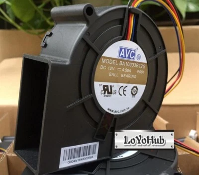 AVC 9733 12V 4.5A Blower Cooling Fan BA10033B12G Speed  4-Pin BALL - Image 1 of 4