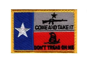 TEXAS STATE FLAG DONT TREAD ON ME HOOK PATCH (TXT1) - Picture 1 of 1