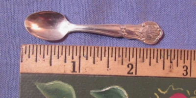 CUCHARA DE SAL FLOR ESTADO PLATA ESTERLINA NEVADA VINTAGE Foto 1 de 4