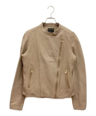 Blusa de cuero de cordero suave noble beige 18011240700010 Foto 1 de 4