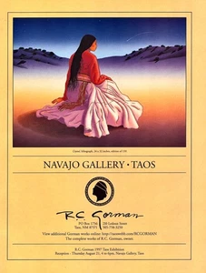 1997 R. C. GORMAN Art Gallery Exhibit Crystal 1-Page Magazine PRINT AD - Picture 1 of 1