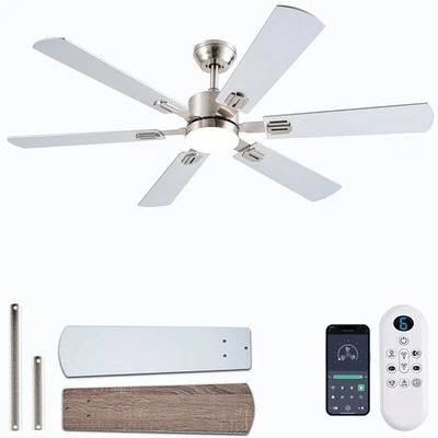 56inch Ceiling Fans with Lights and Remote/App Control Dimmable LED Reversibl... - Image 1 of 4