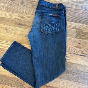 Jeans 7 for all Mankind 'Edie Flood' vita bassa taglio dritto taglia - 30 USA - Foto 1 di 12