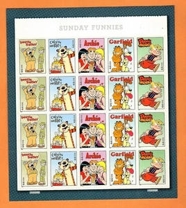 SUNDAY FUNNIES SHEET SCOTT # 4467-71 STARTING BID $5.00 - Picture 1 of 2